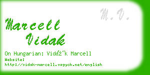 marcell vidak business card
